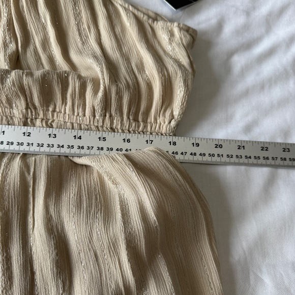 Mlle Gabrielle Sleeveless Tiered Maxi Dress Beige Size 3X NEW Boho Hippie Fairy - Picture 12 of 16